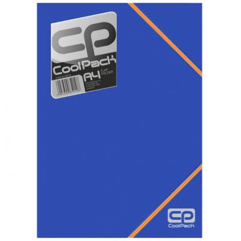 Teczka Coolpack A4 z gumką, Neonowa Niebieska